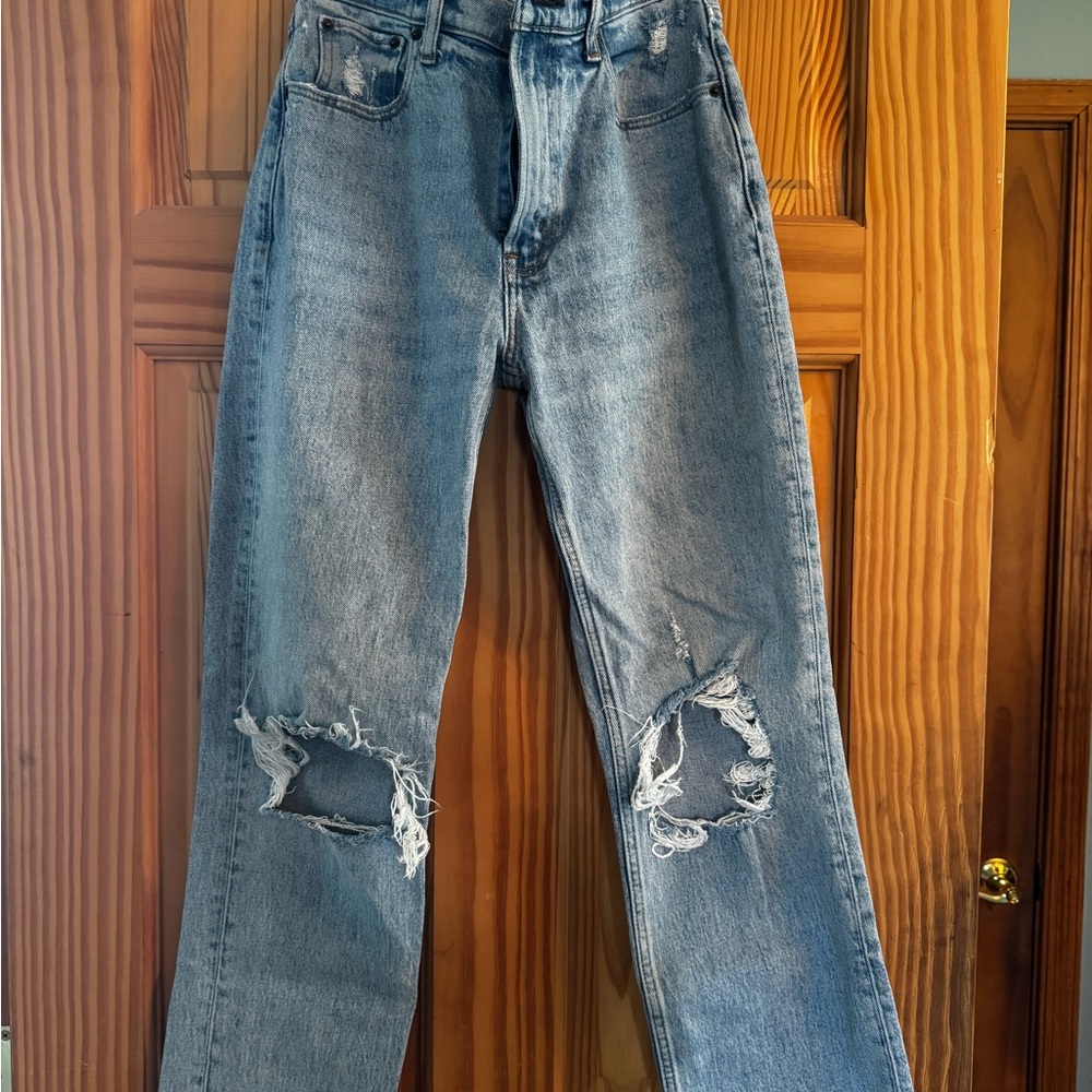 Abercrombie Distressed Blue Jeans